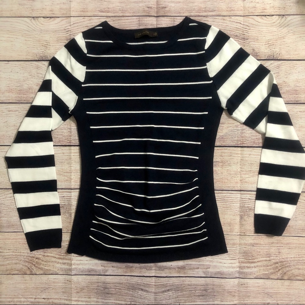 Navy Blue and White The Limited Sweater - size S